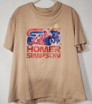 Homer Simpsons racing shirt men's Large NWT